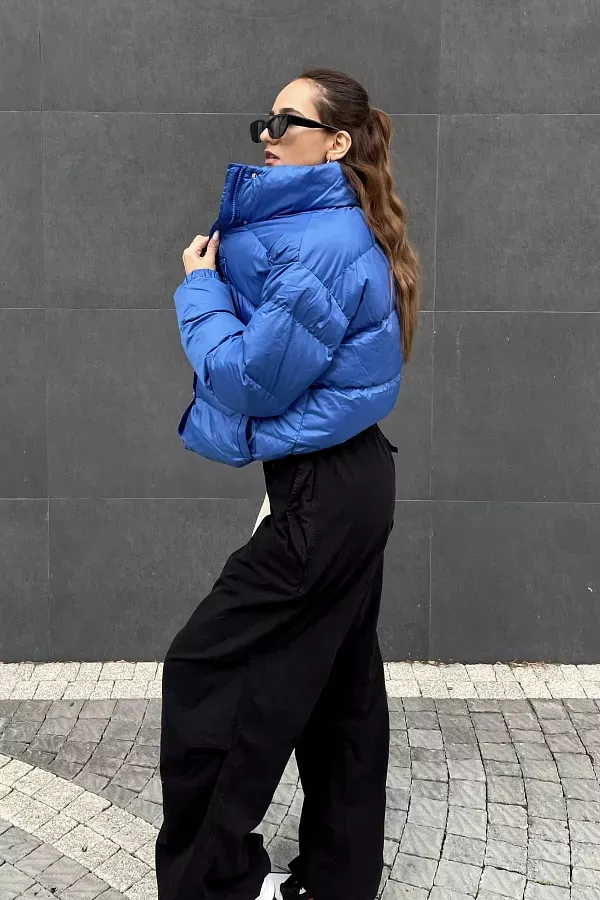 Puffer Jacket with Bright Accessories